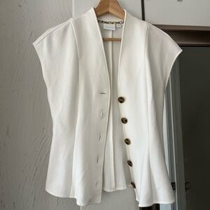 Anthropologie White Button Up Shirt Size S